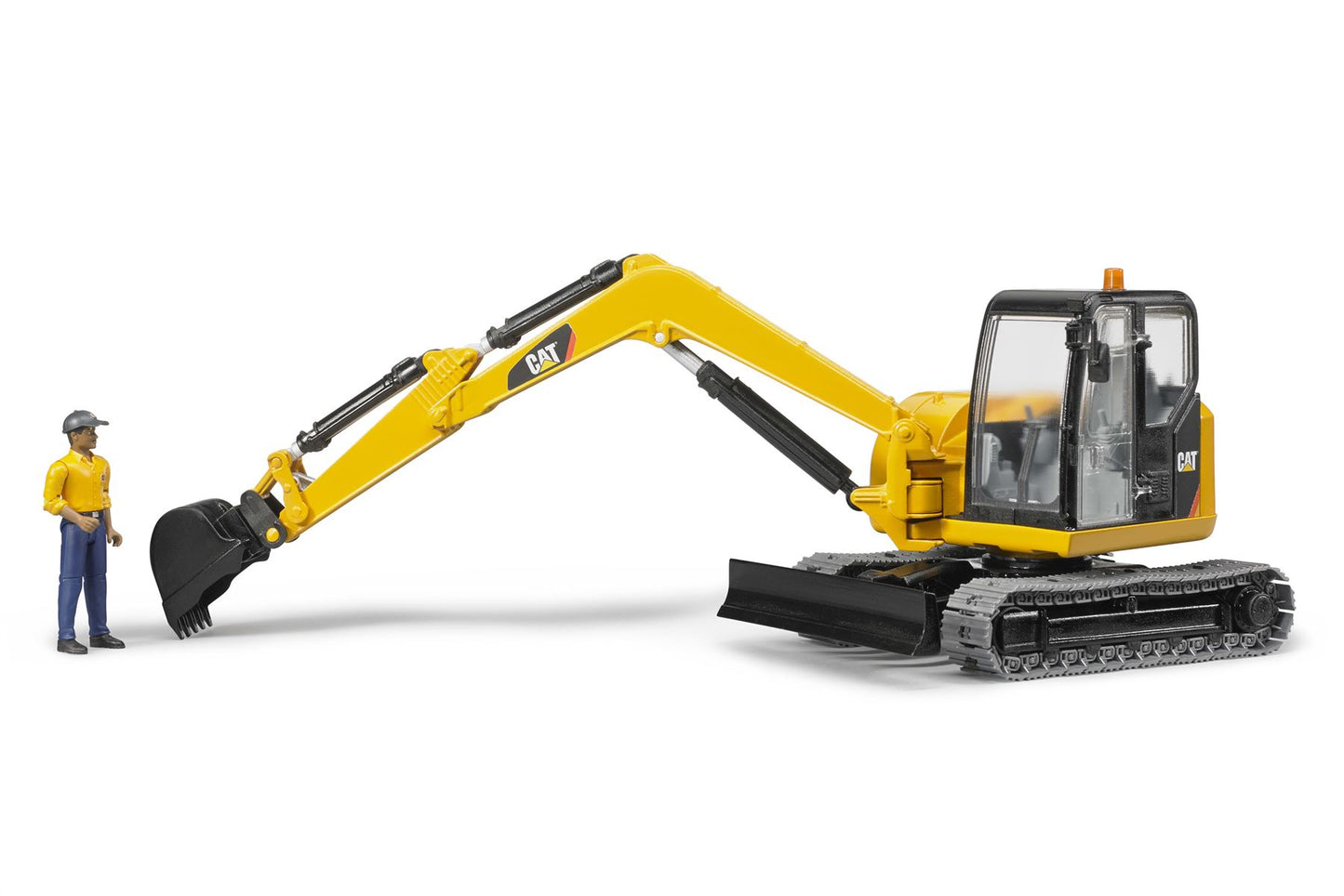 Cat Mini excavator with worker