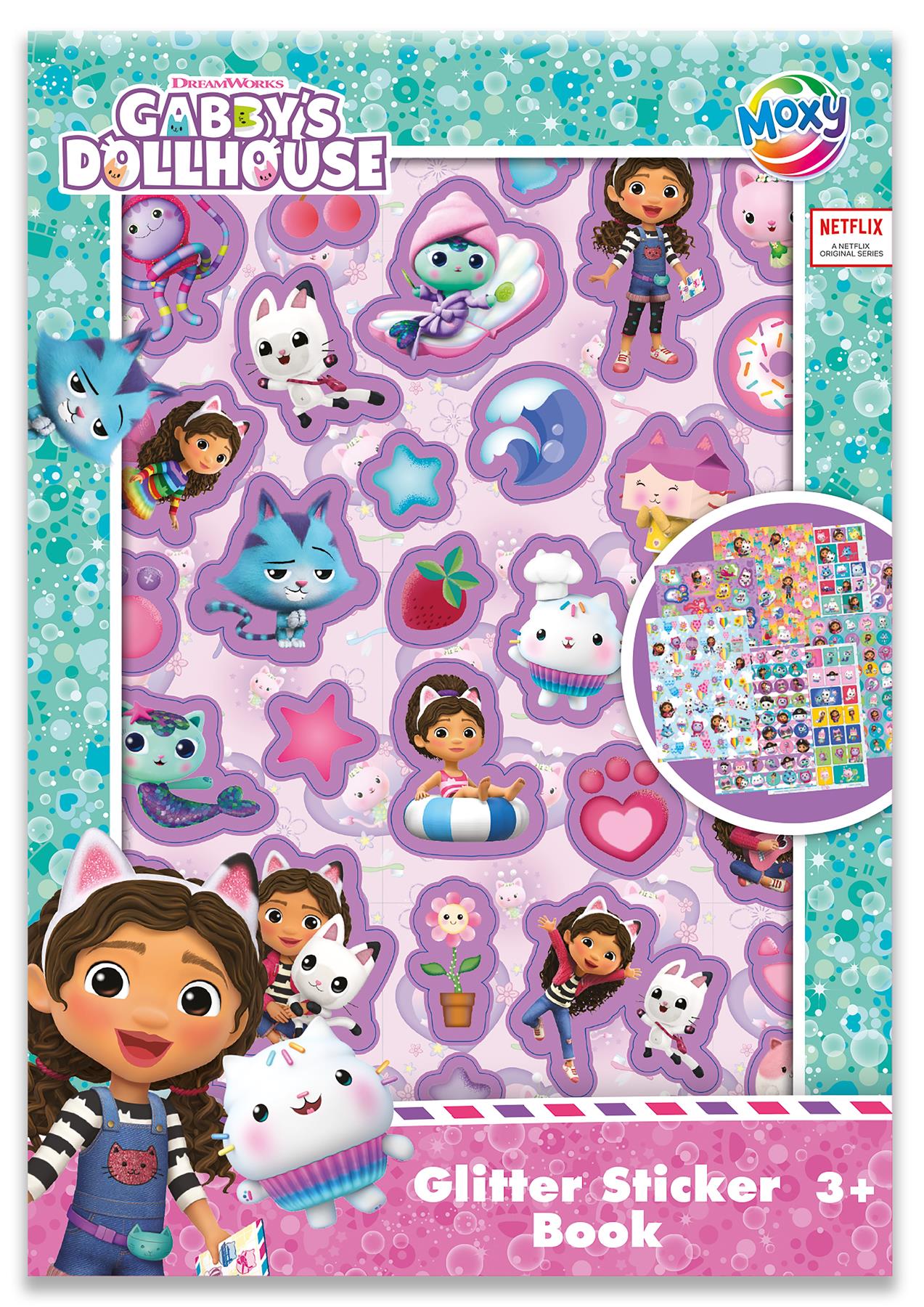 Gabby Dollhouse Glitter Sticker Book