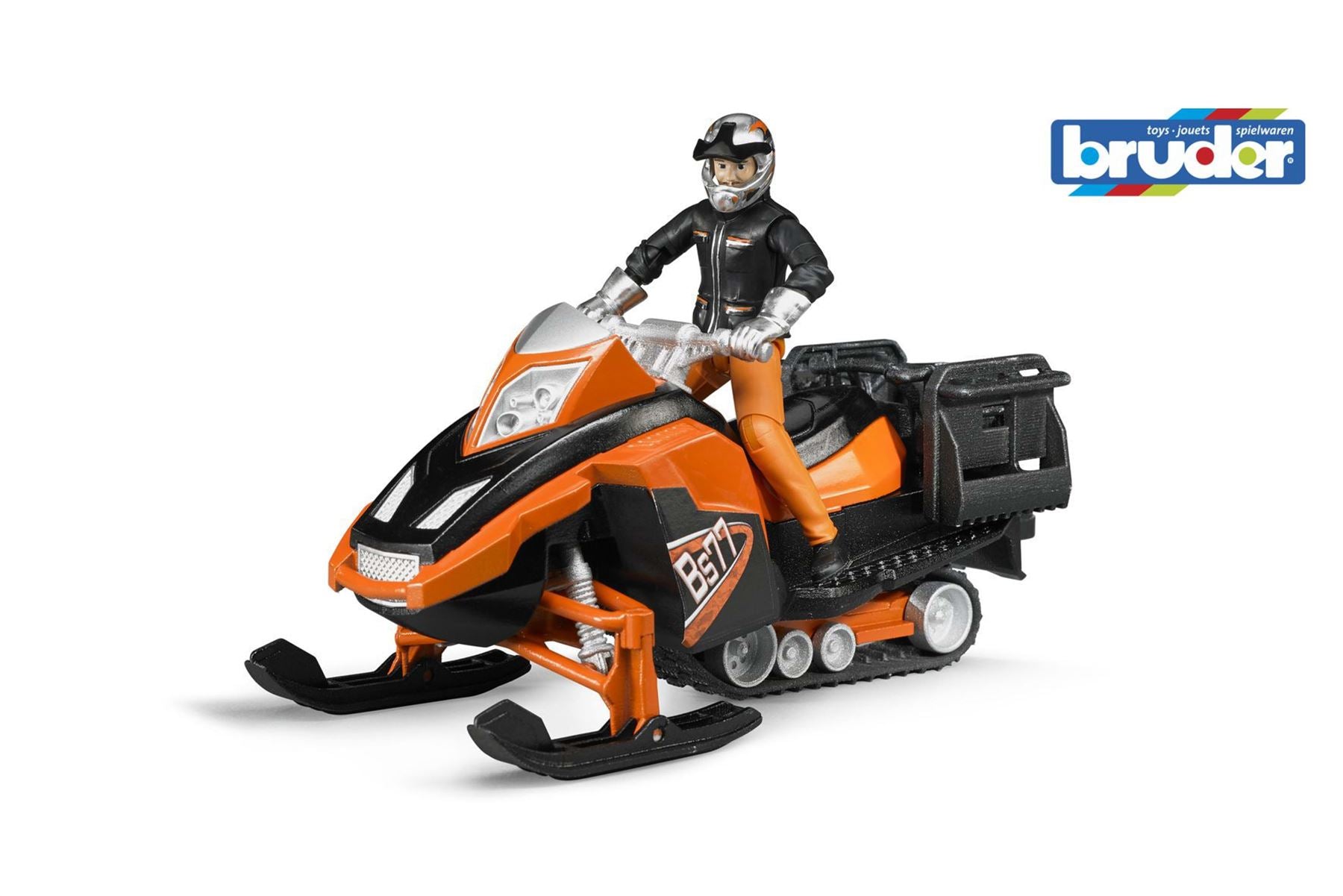 Snowmobil with driver and accessories