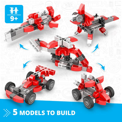 Inventor Mechanics Speed Racer w 5 Models