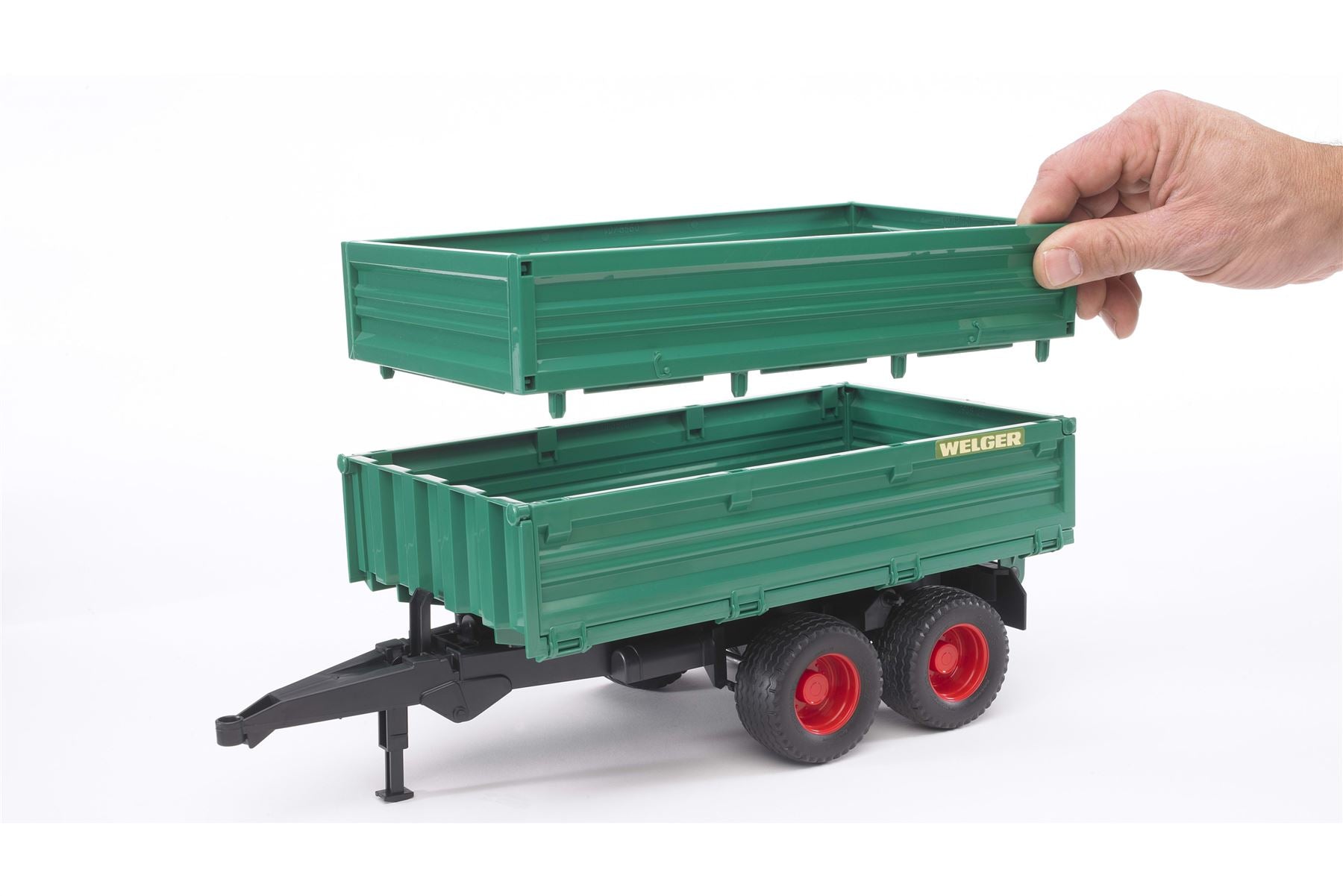 Tipping trailer with removable top