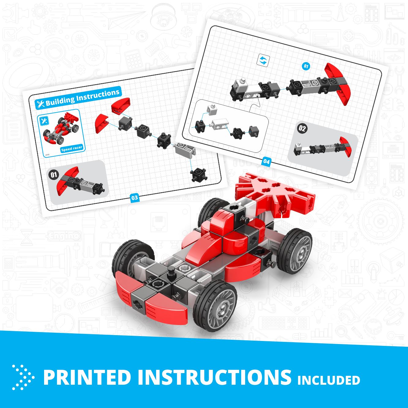 Inventor Mechanics Speed Racer w 5 Models