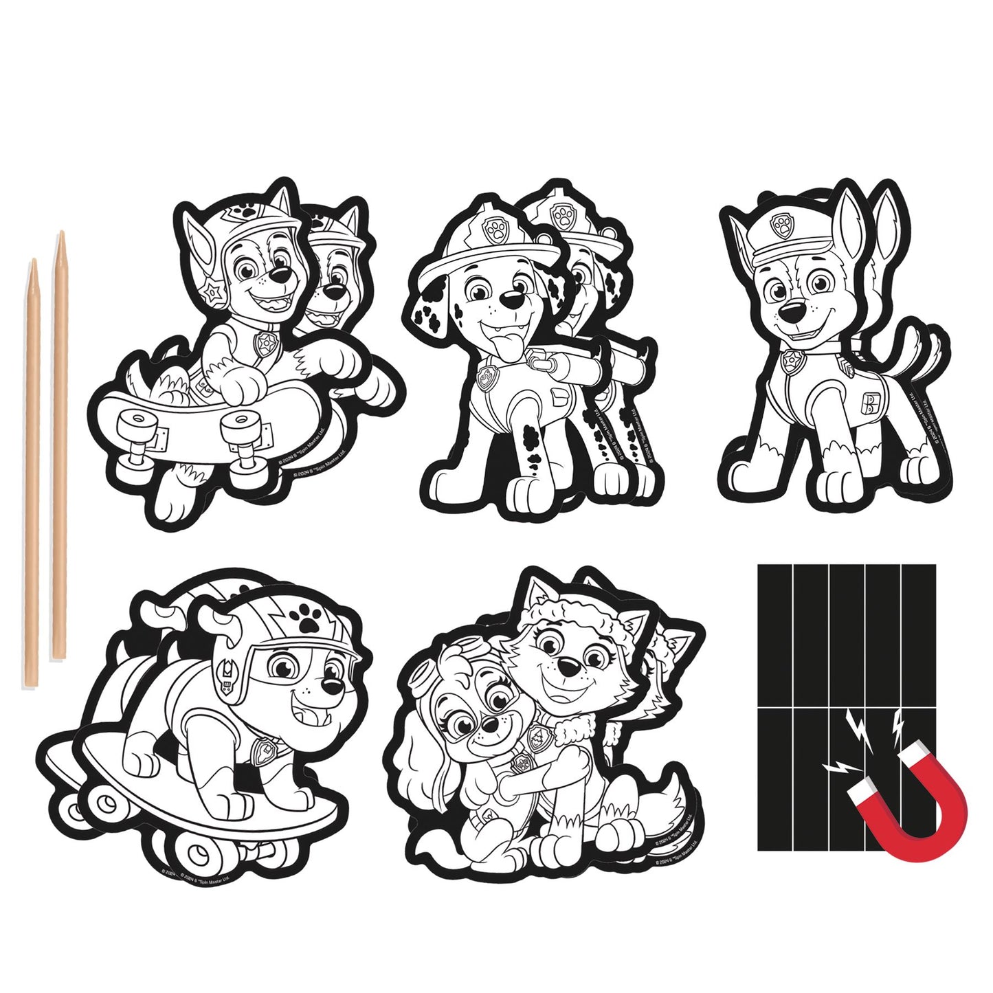 Paw Patrol Scratch Magnets
