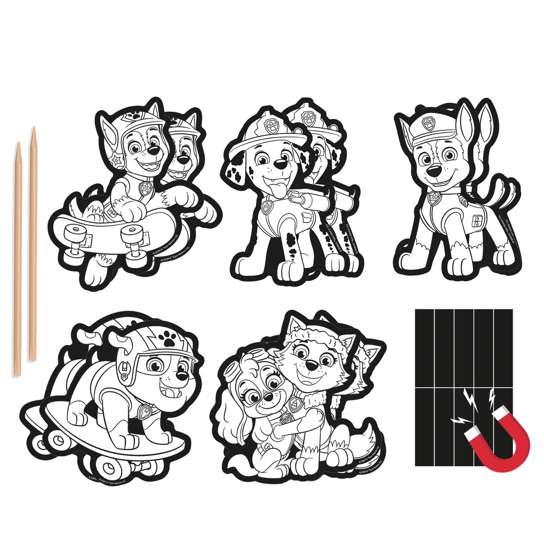 Paw Patrol Scratch Magnets