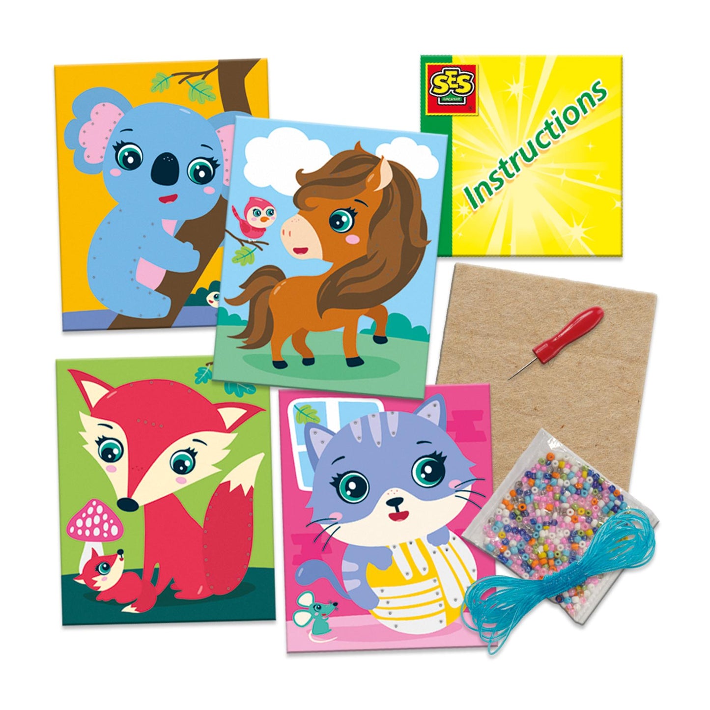 Glass beads embroidery cards