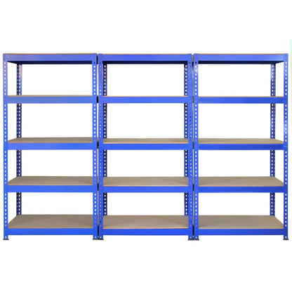 3 x Q-Rax Metal Racking Units 90 x 50 x 180cm Blue