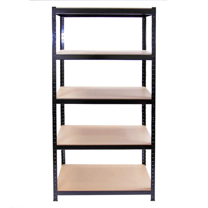 Monster Racking T-Rax Metal Storage Shelves, Black, 90cm W, 45cm D, Set of 3
