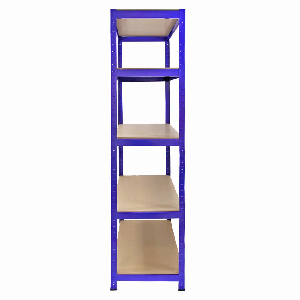 3 x Monster Racking T-Rax Metal Storage Shelves, Blue, 90cm W, 45cm D - 144088