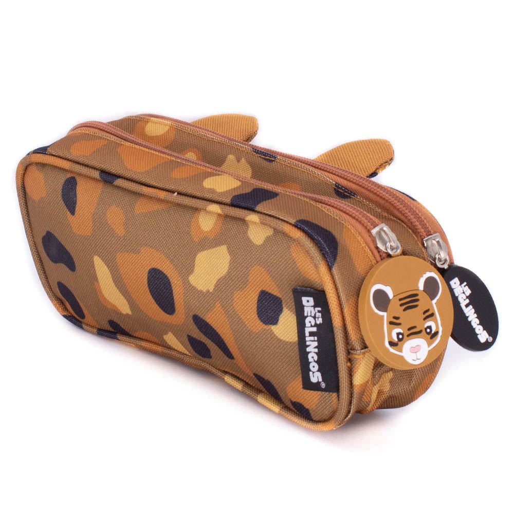 2-ZIP ANIMAL FACE PENCIL CASE SPECULOS THE TIGER