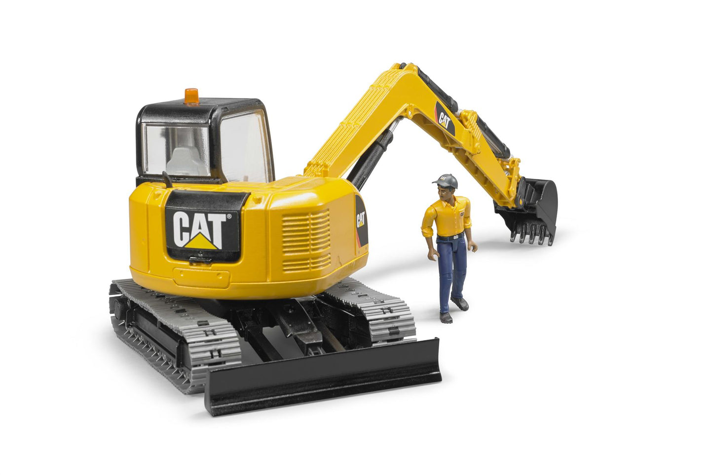 Cat Mini excavator with worker