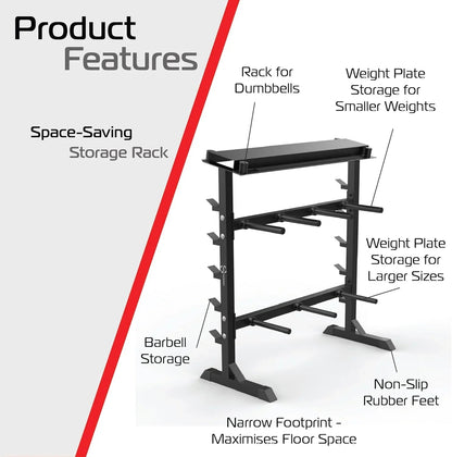 Multi Purpose Weight & Bar Storage Rack