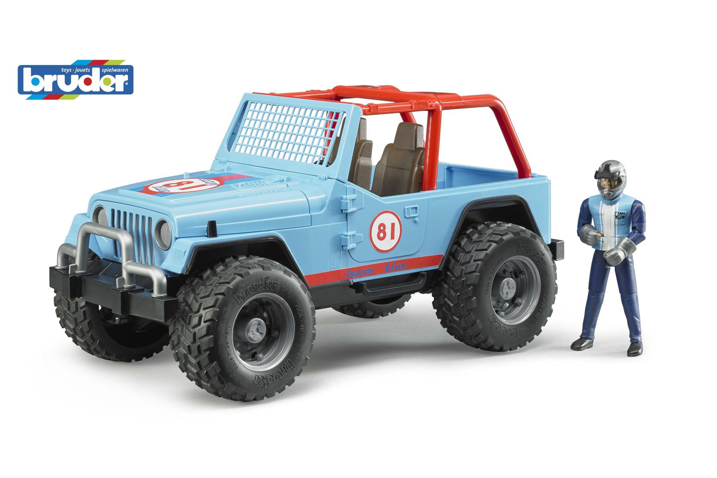 Jeep Cross Country racer blue with driver