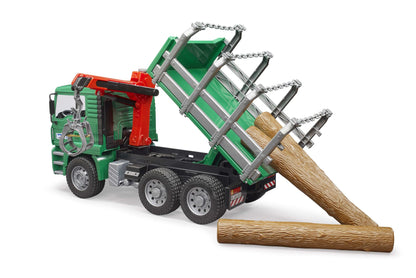 MAN TGA Timber truck with loading crane and 3 trunks