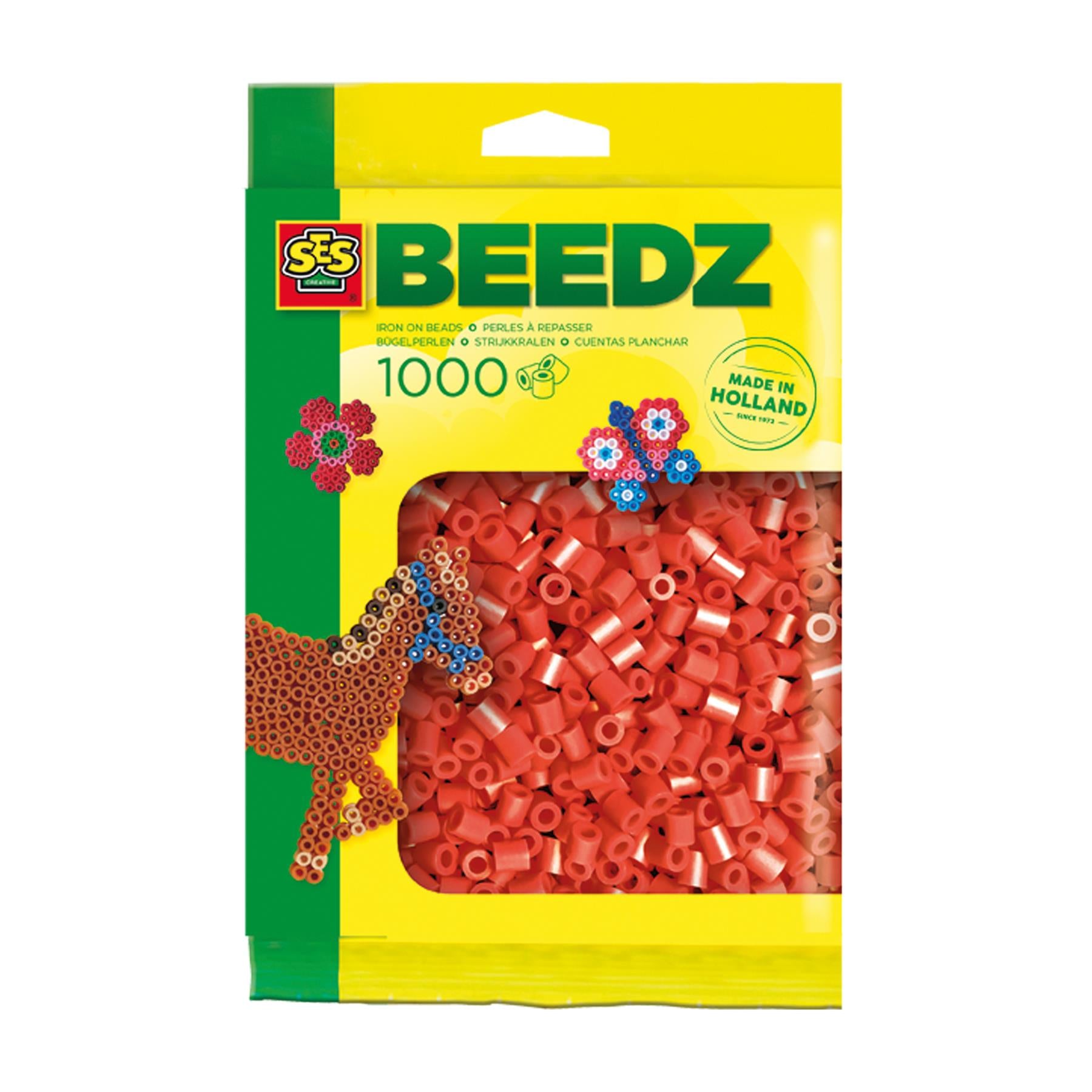 Iron on beads 1000 red