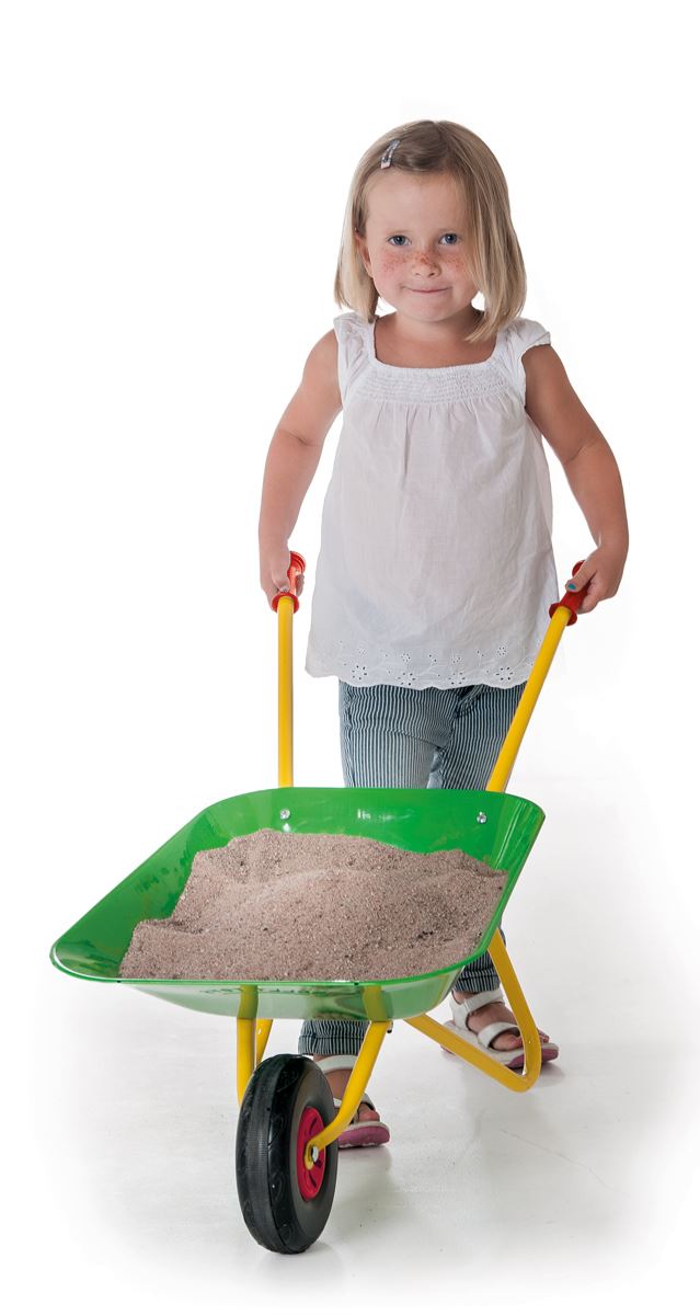 Green Metal Wheelbarrow