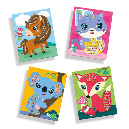 Glass beads embroidery cards