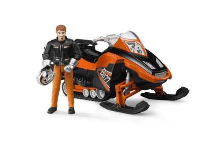 Snowmobil with driver and accessories