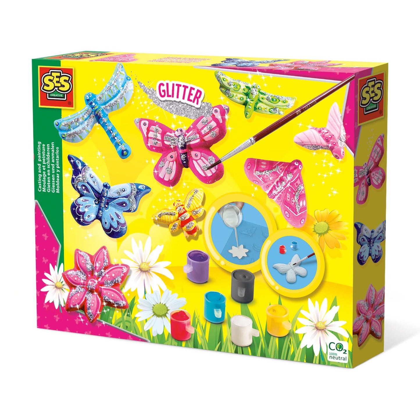 Casting and painting - Butterfly and glitter