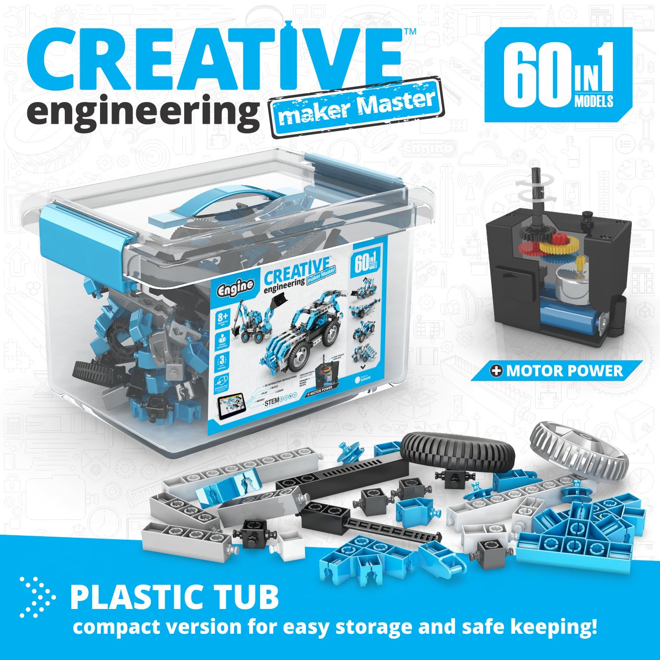Creative Engineering 60 in 1 Motorized Maker Master