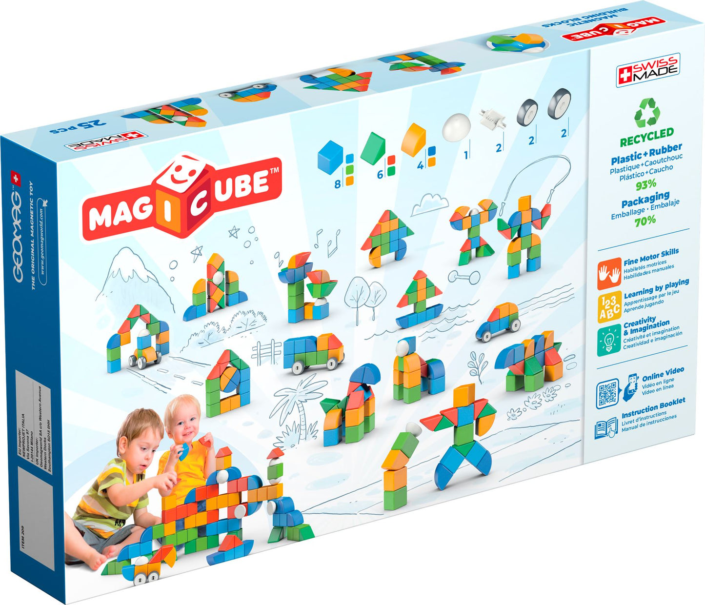 Geomag Magicube Magnetic Shapes Little World - 25 Pieces