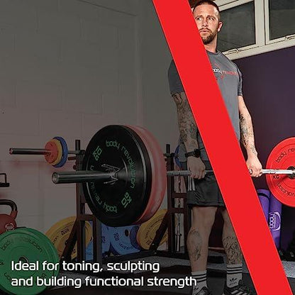 7ft Olympic Weightlifting Bar & Bumper Weight Plate Sets - 142159
