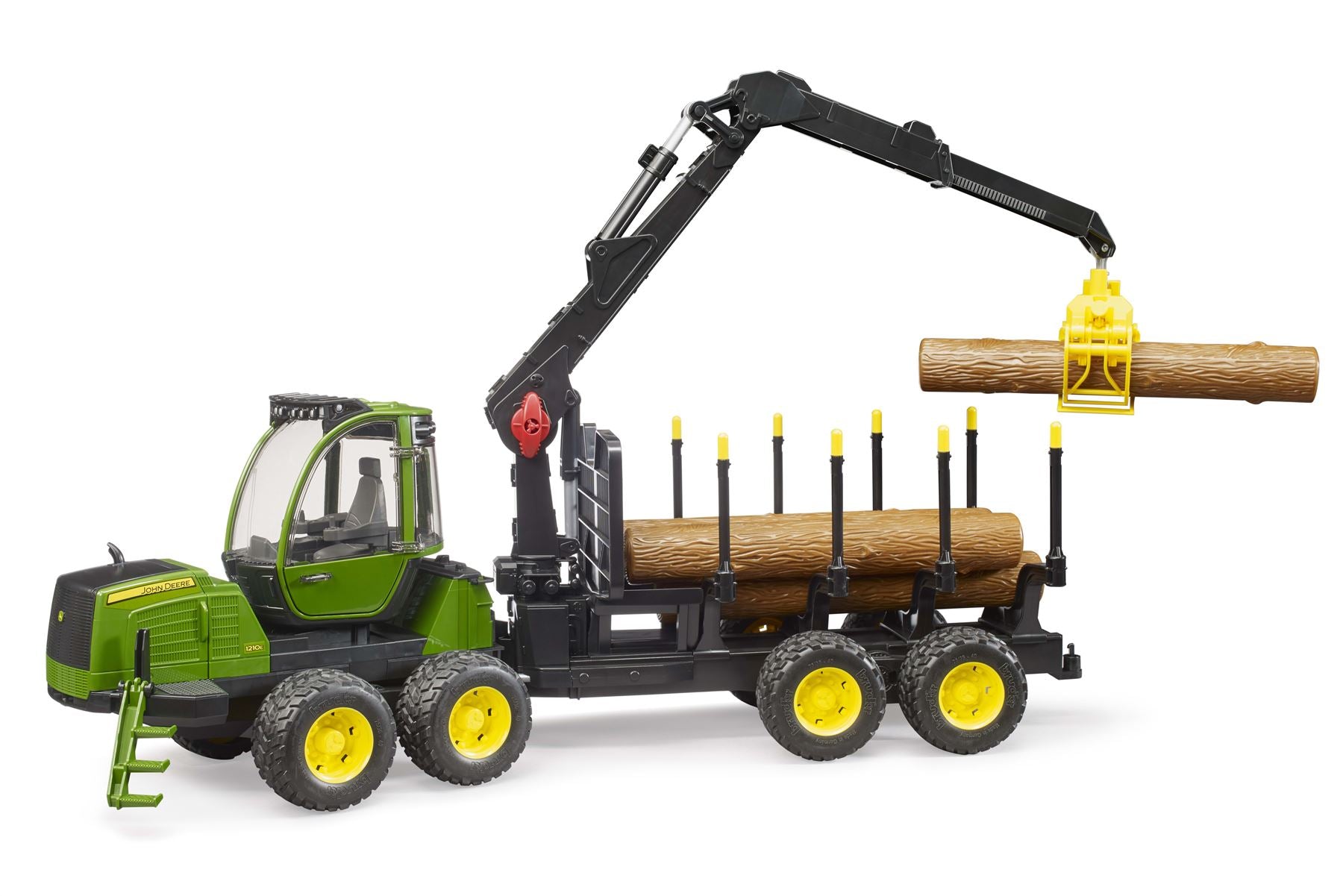 John Deere 1210E Forwarder with grab and 4 trunks