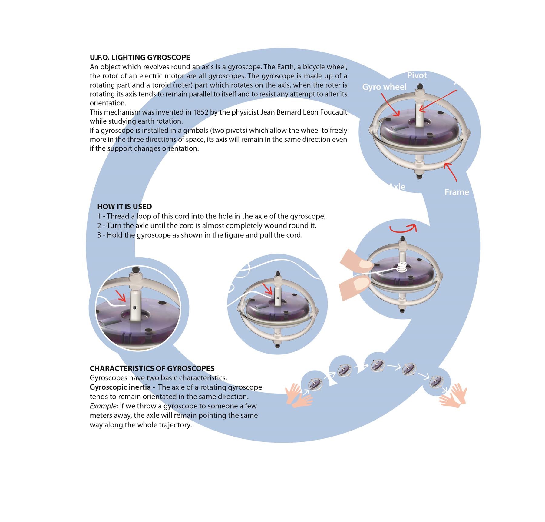 UFO Lighting Gyroscope - Blue
