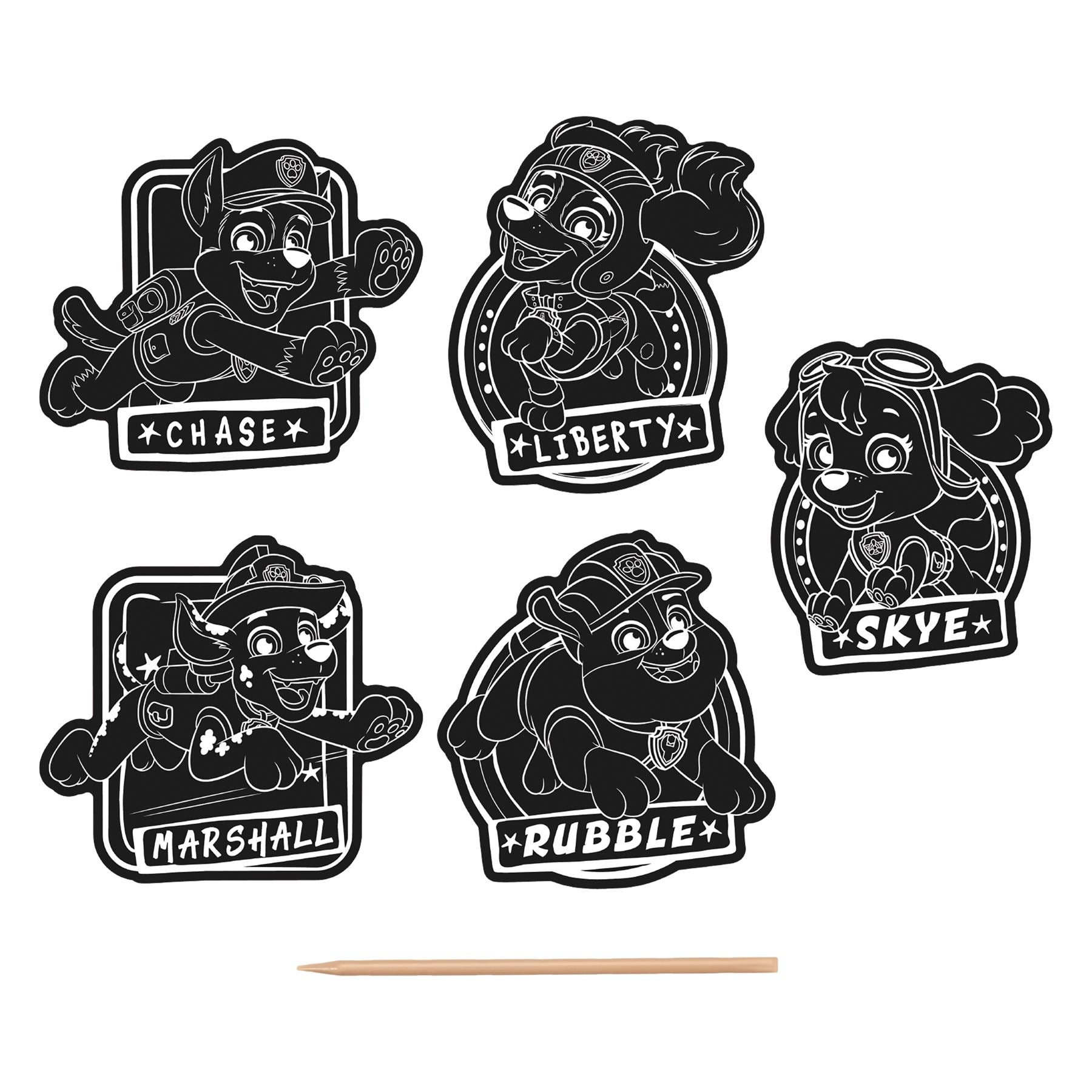 Paw Patrol Scratch Art Stickers