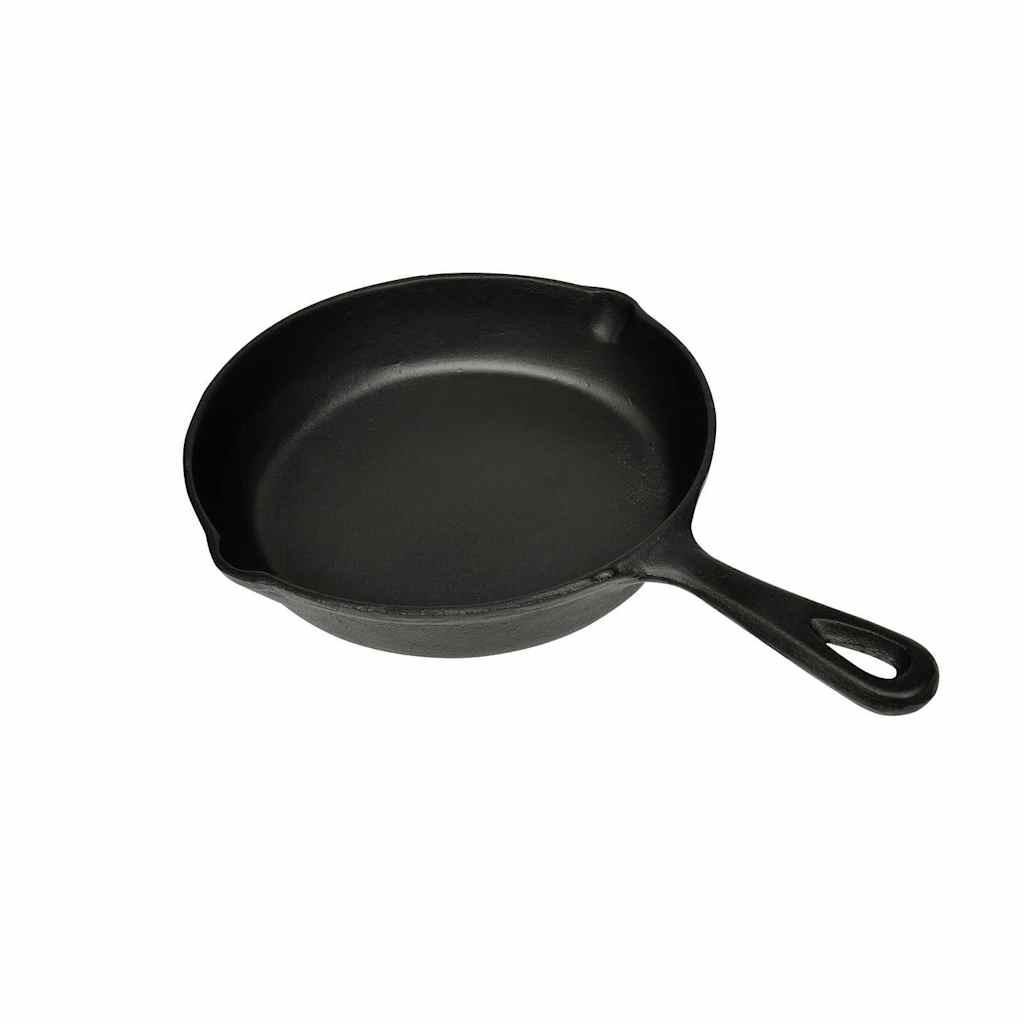 50122 vidaXL Set of 3 BBQ Steak Pans Cast Iron - Black - 27 x 27 x 5.5 cm