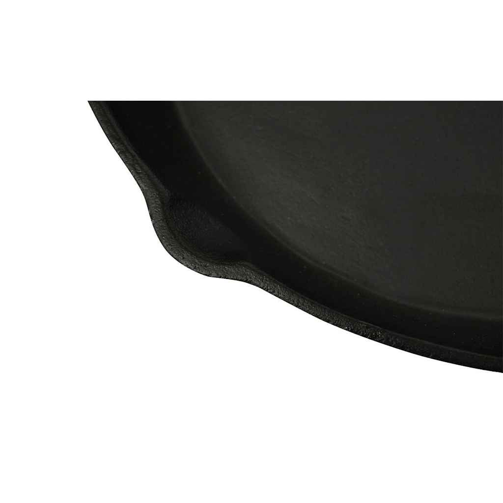 50124 vidaXL Grill Fry Pan Cast Iron 30 cm Round - Black - 42 x 31 x 6.5 cm