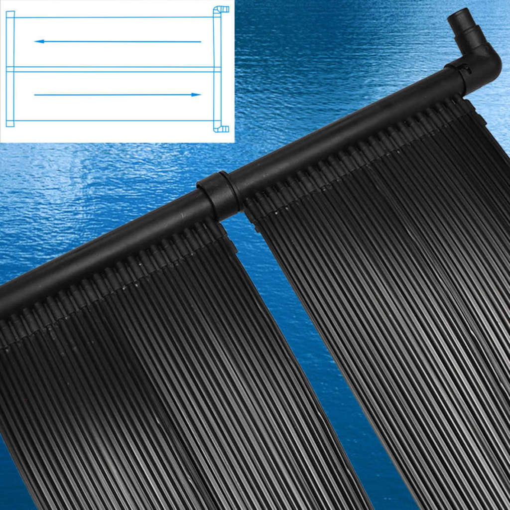 vidaXL Solar Pool Heater Panel 80x620 cm - Black