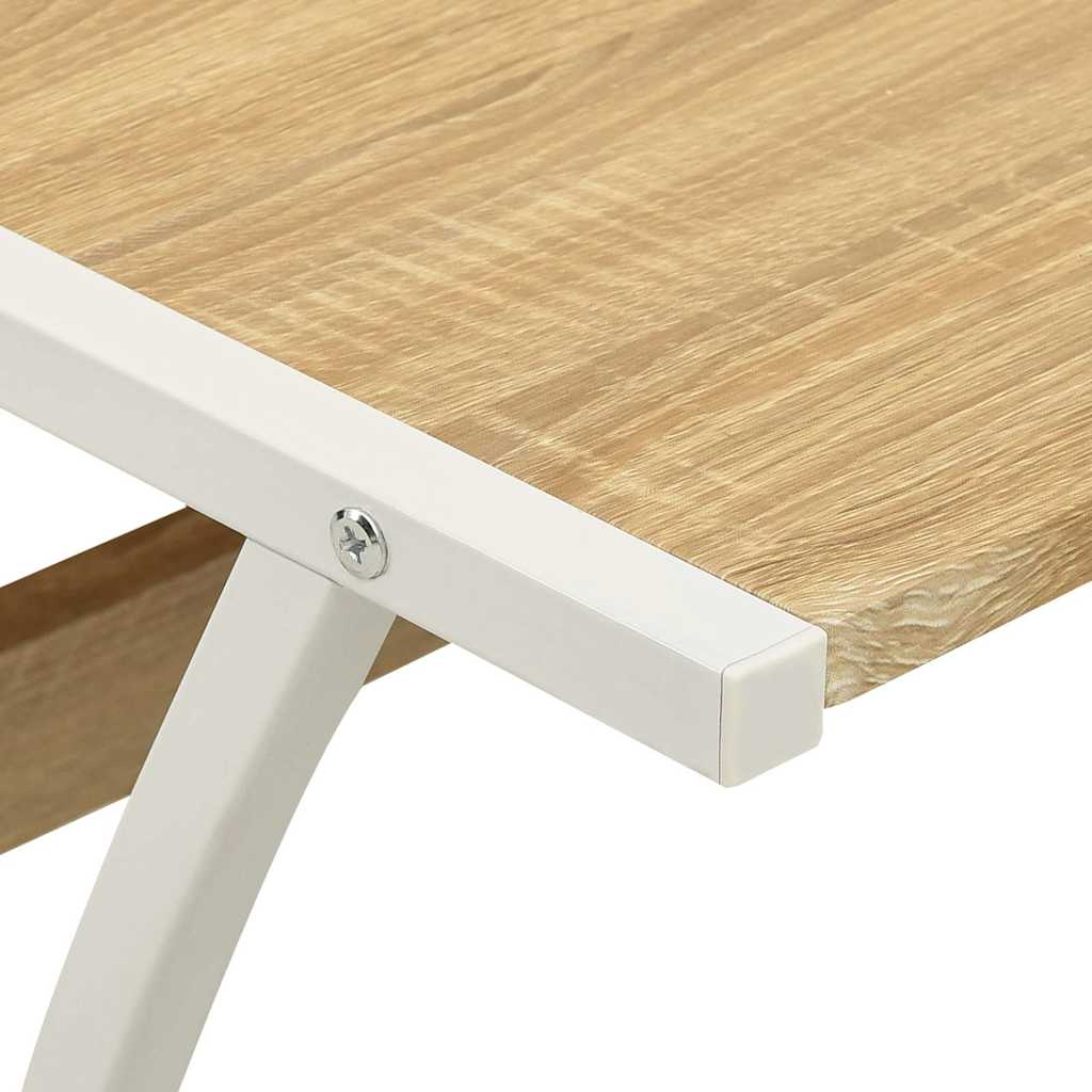 20133 vidaXL Corner Desk L-Shaped Oak - Brown - 152 x 117 x 74 cm