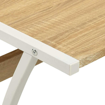 20133 vidaXL Corner Desk L-Shaped Oak - Brown - 152 x 117 x 74 cm
