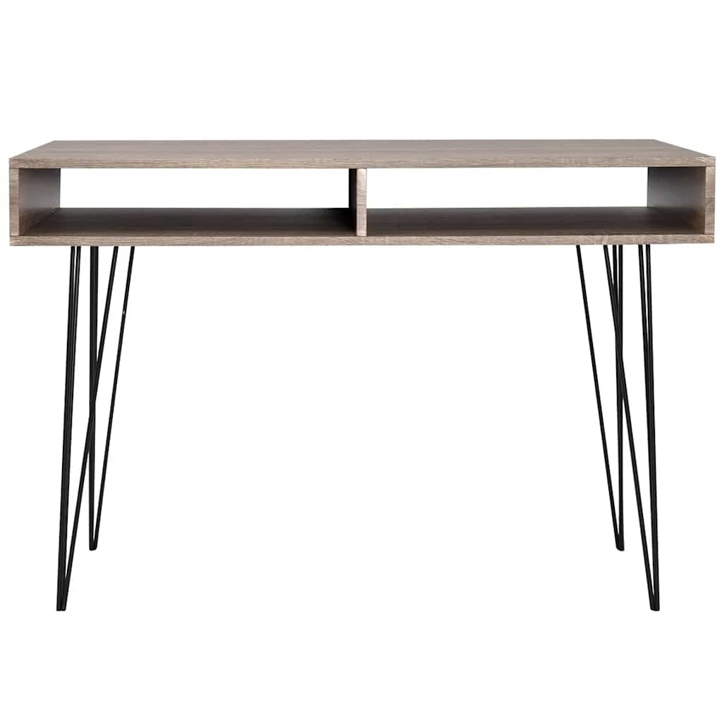 20136 vidaXL Desk with 2 Compartments Grey - Multicolour - 110 x 50 x 76 cm
