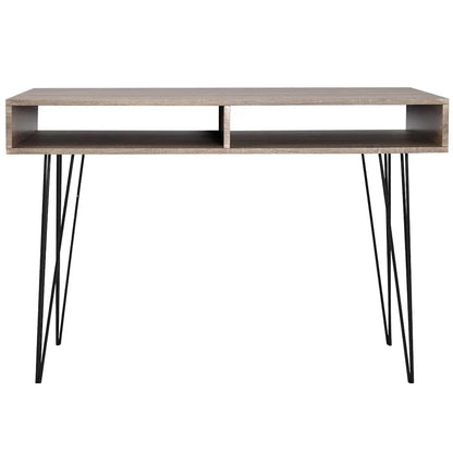 20136 vidaXL Desk with 2 Compartments Grey - Multicolour - 110 x 50 x 76 cm