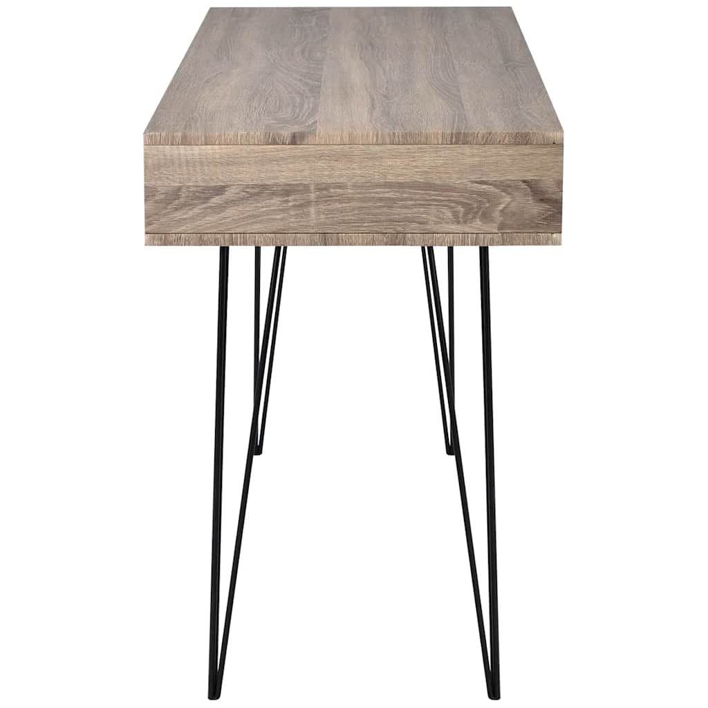 20136 vidaXL Desk with 2 Compartments Grey - Multicolour - 110 x 50 x 76 cm