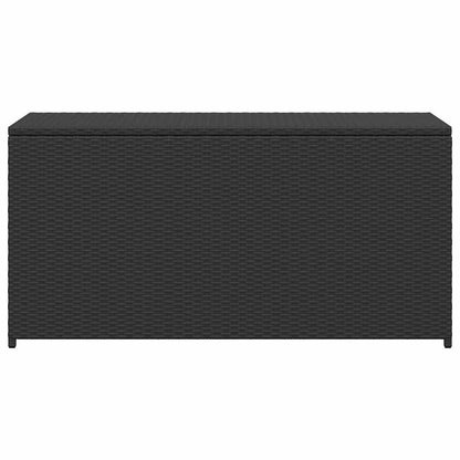 vidaXL Garden Storage Box Black 120x50x60 cm Poly Rattan