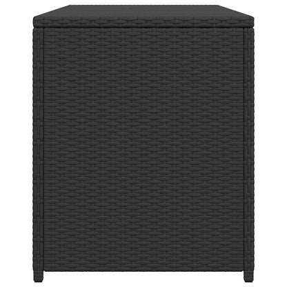 vidaXL Garden Storage Box Black 120x50x60 cm Poly Rattan