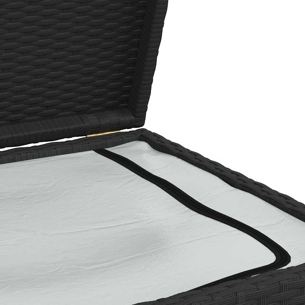 vidaXL Garden Storage Box Black 120x50x60 cm Poly Rattan