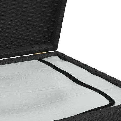 vidaXL Garden Storage Box Black 120x50x60 cm Poly Rattan