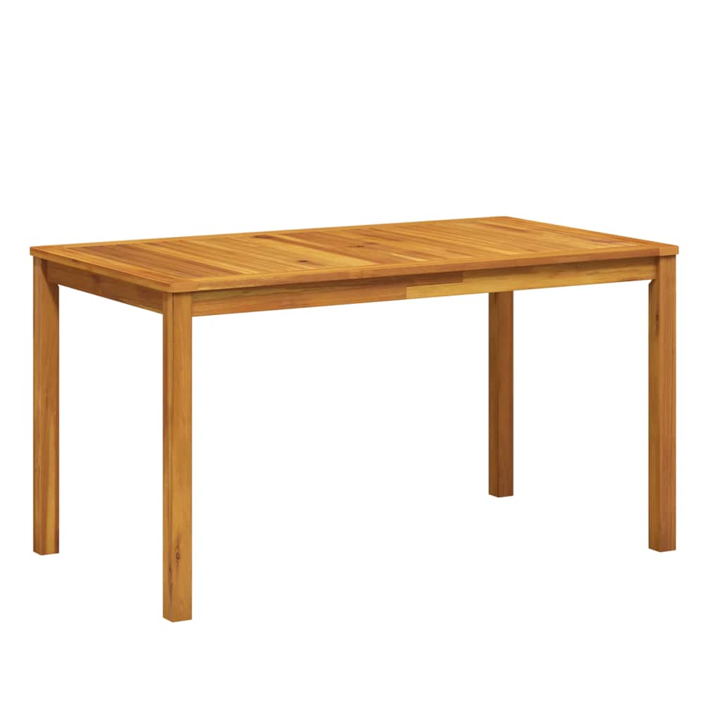 vidaXL Garden Table 140x80x74 cm Solid Acacia Wood - Brown