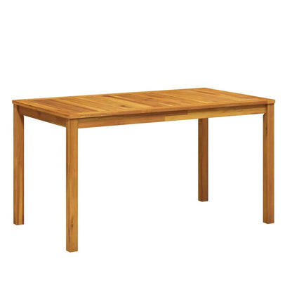 vidaXL Garden Table 140x80x74 cm Solid Acacia Wood - Brown