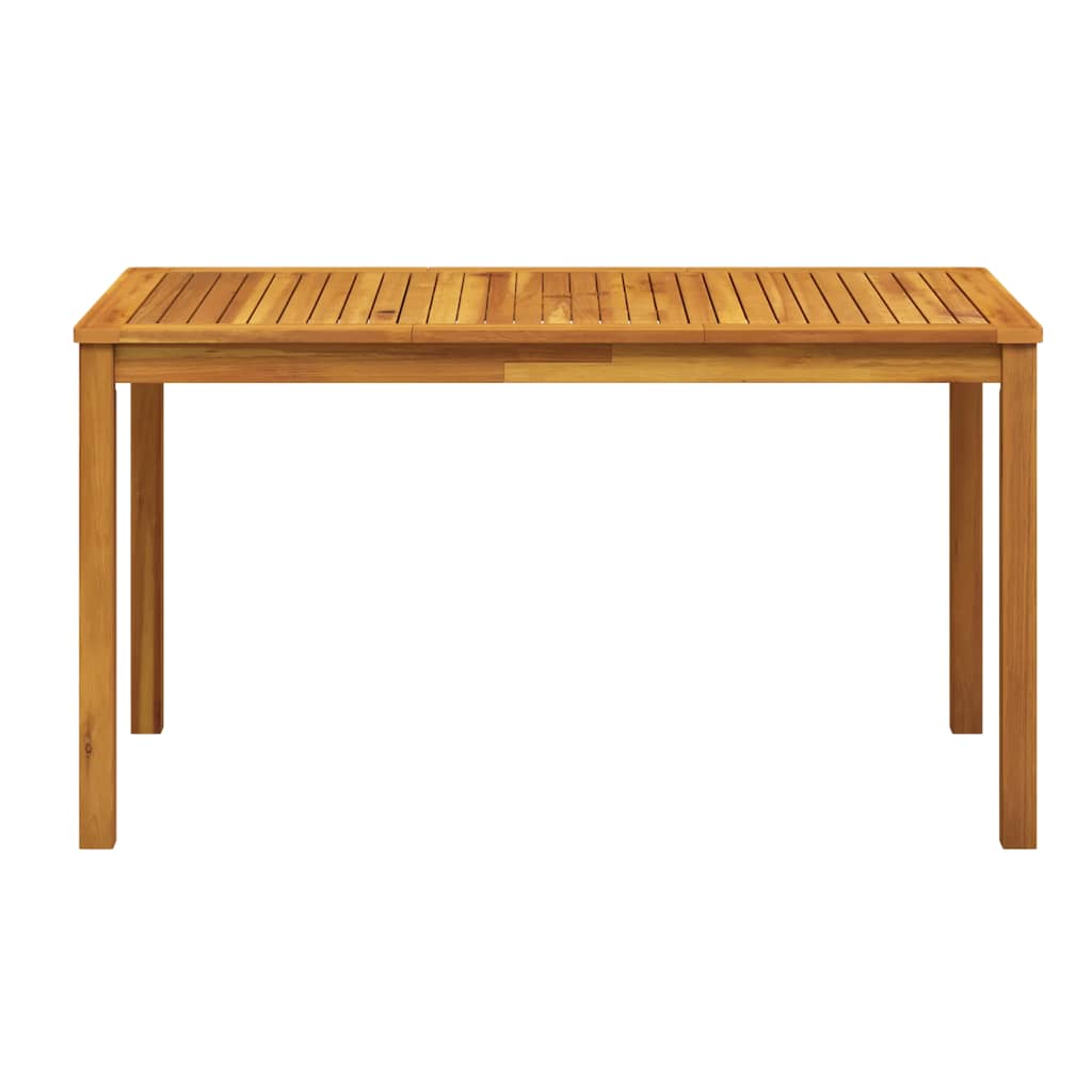 vidaXL Garden Table 140x80x74 cm Solid Acacia Wood - Brown