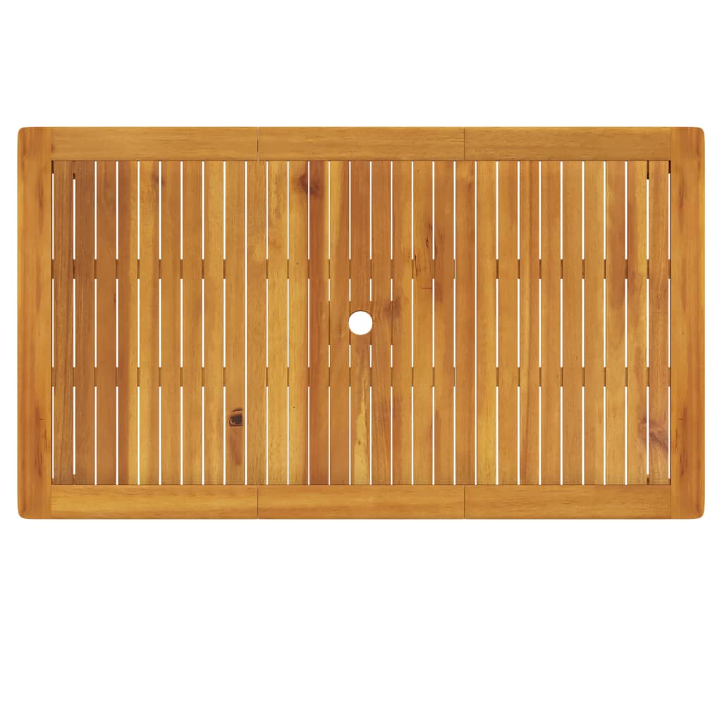 vidaXL Garden Table 140x80x74 cm Solid Acacia Wood - Brown