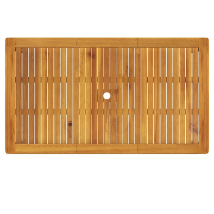vidaXL Garden Table 140x80x74 cm Solid Acacia Wood - Brown