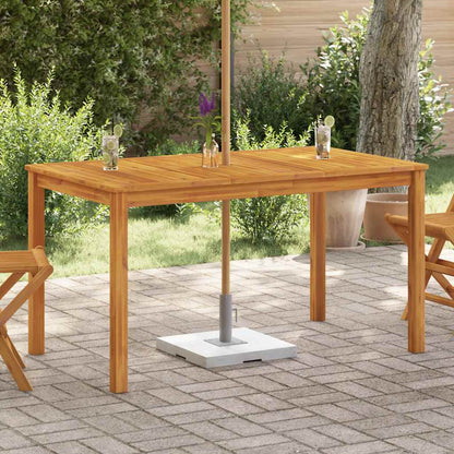 vidaXL Garden Table 140x80x74 cm Solid Acacia Wood - Brown