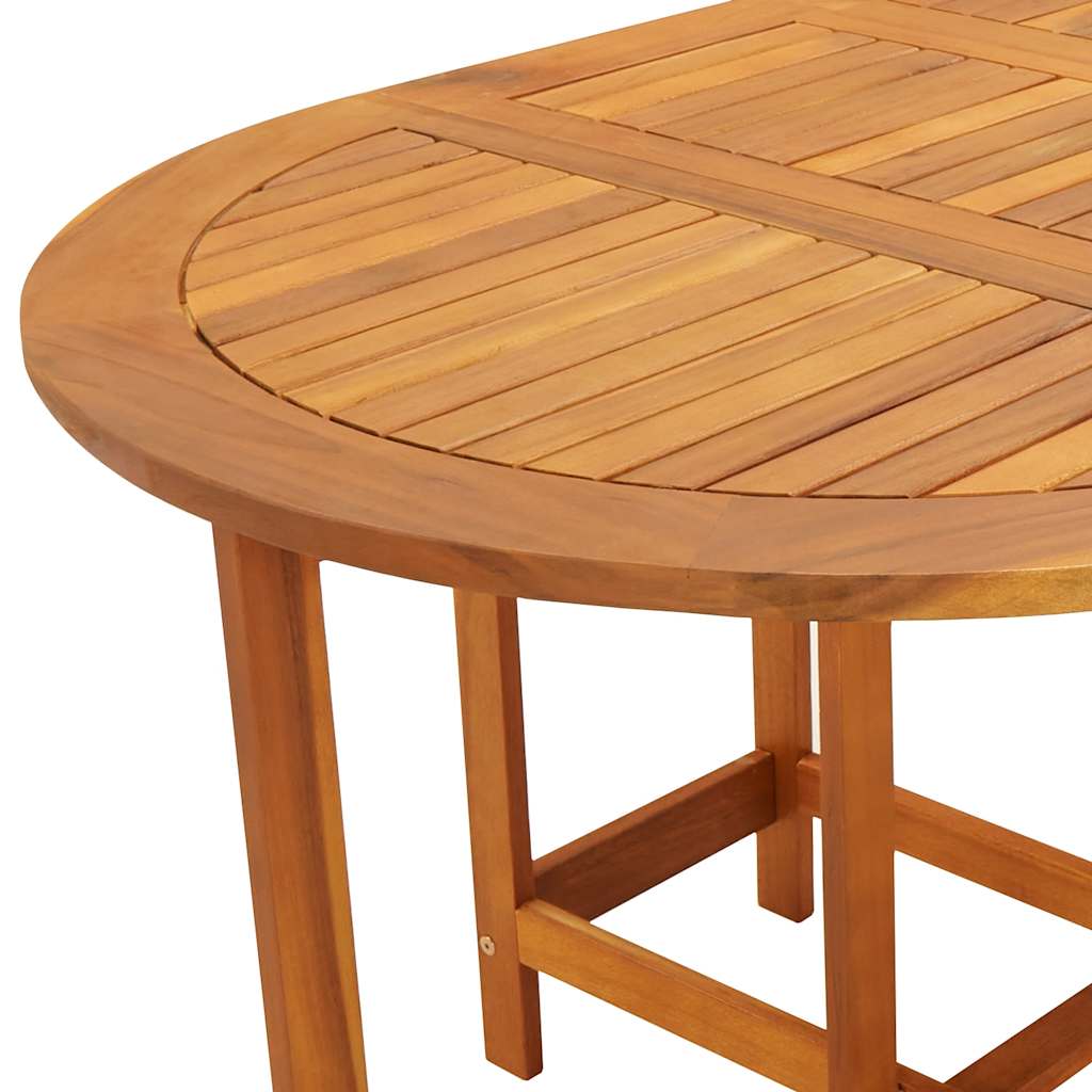 vidaXL Garden Table 130x90x72 cm Solid Acacia Wood - Brown