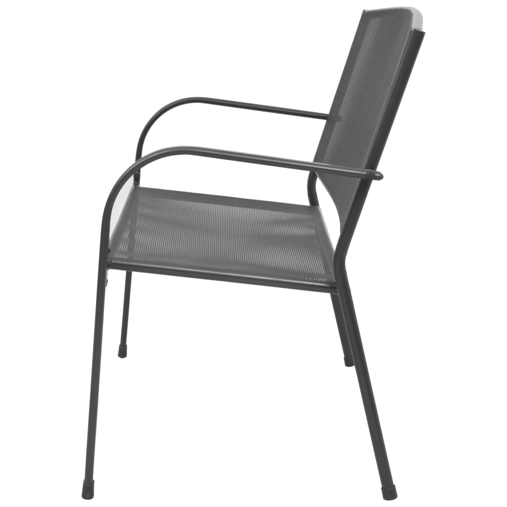 vidaXL Garden Bench 108 cm Steel and Mesh Anthracite