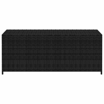 vidaXL Garden Storage Box Black 150x50x60 cm Poly Rattan