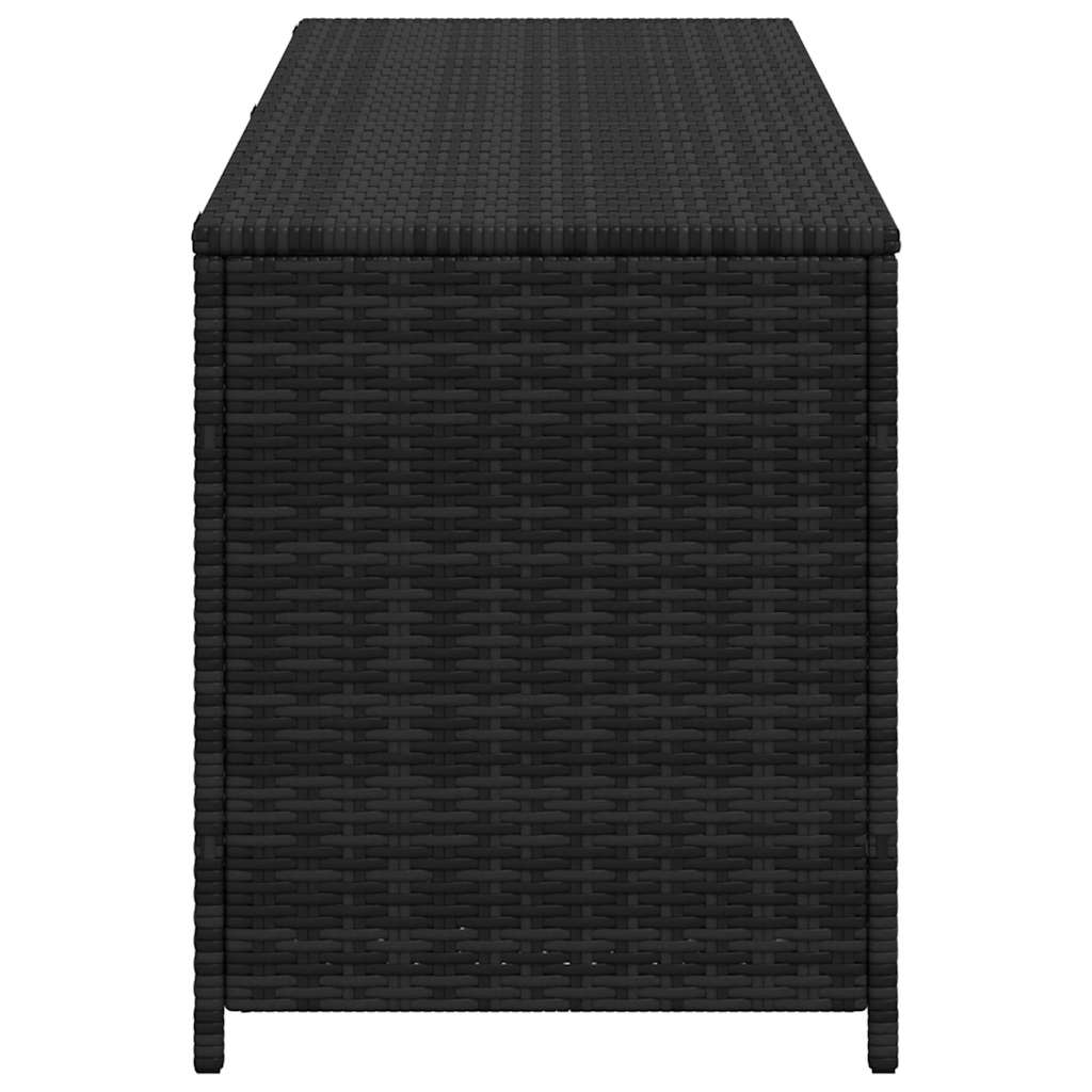 vidaXL Garden Storage Box Black 150x50x60 cm Poly Rattan